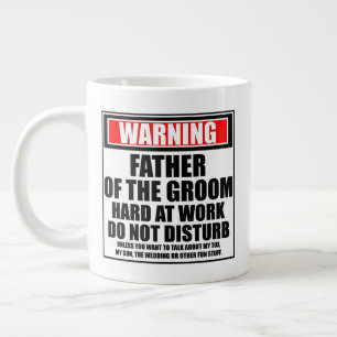 Grande Tasse Avertissement Père du marié travaille dur