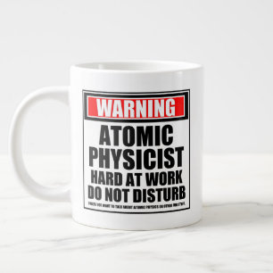 Grande Tasse Avertissement Physique Attentif Au Travail