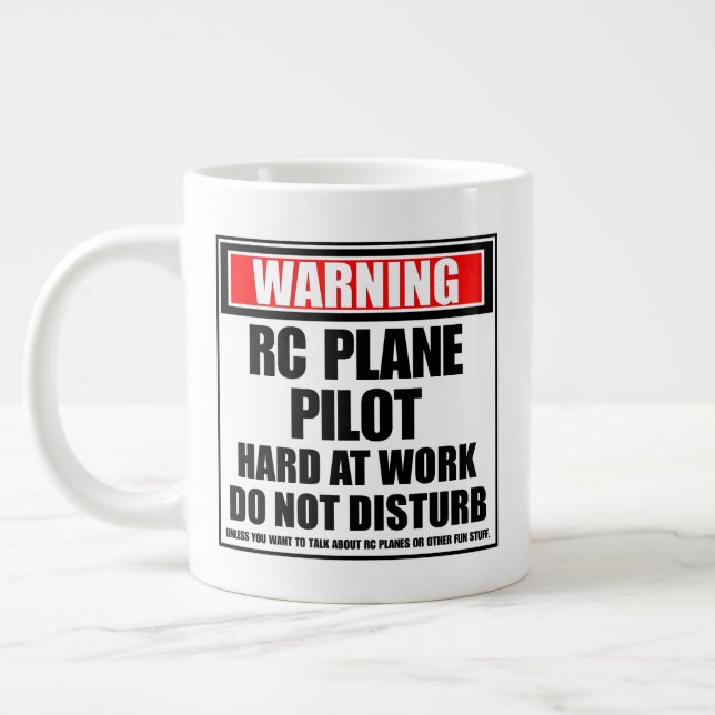 Grande Tasse Avertissement Pilote De Volet RC Dur Au Travail Ne (Gauche)