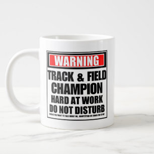 Grande Tasse Avertissement Piste & Champion De Terrain Dur Au T