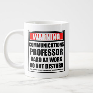 Grande Tasse Avertissement Professeur De Communications Dur Au 