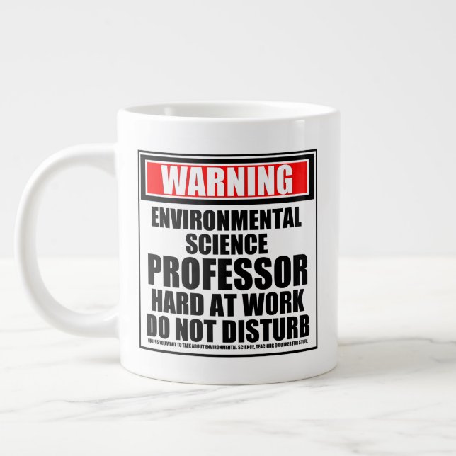 Grande Tasse Avertissement Professeur de sciences De l'environn (Gauche)