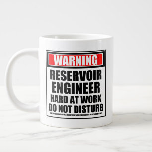 Grande Tasse Avertissement Réservoir Ingénieur Dur Au Travail