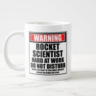 Grande Tasse Avertissement Rocket Scientifique Dur Au Travail