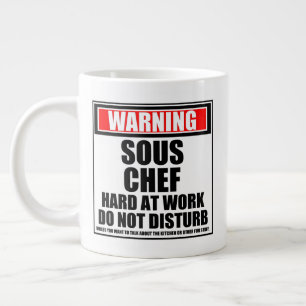 Grande Tasse Avertissement Sous Chef Dur Au Travail Ne Dérangez