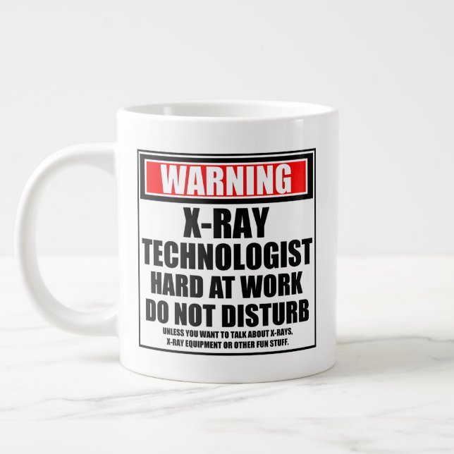 Grande Tasse Avertissement Technologue En Radiologie Dur Au Tra (Gauche)