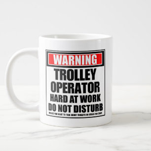 Grande Tasse Avertissement Trolley Opérateur Dur Au Travail