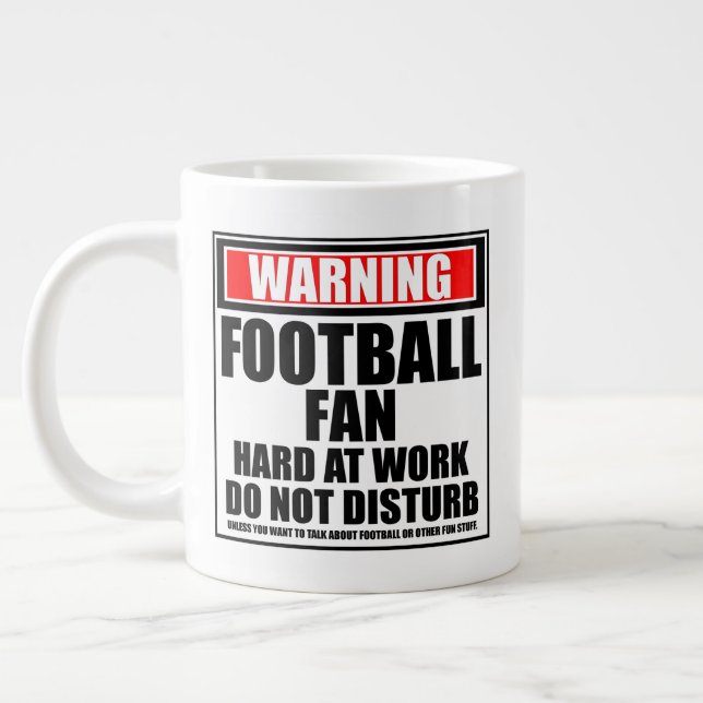 Grande Tasse Avertissement Ventilateur De Football Dur Au Trava (Gauche)