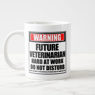 Grande Tasse Avertissement Vétérinaire Futur Dur Au Travail