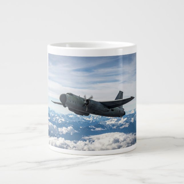Grande Tasse Avion dans le ciel (Devant)