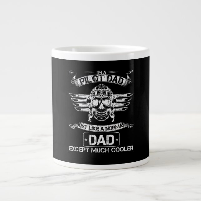 Grande Tasse Avion Pilote Papa Juste Normal Mais Beaucoup Glaci (Devant)
