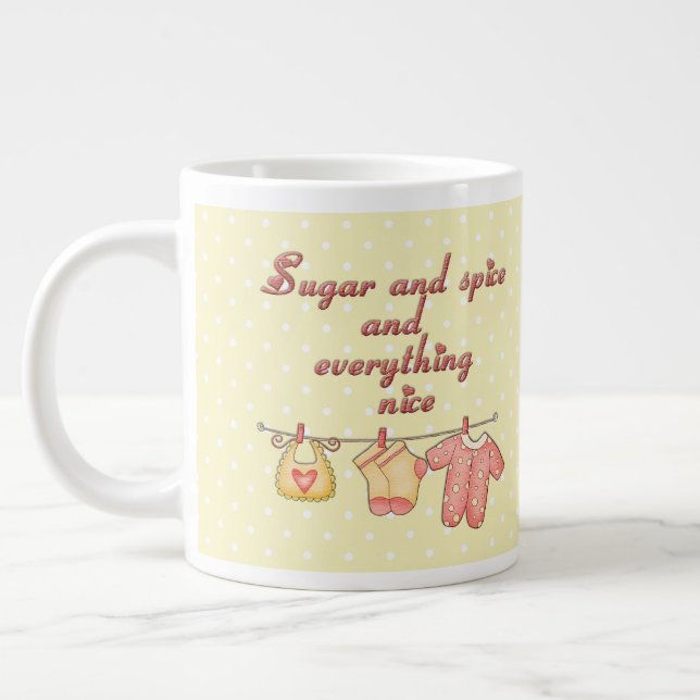 Grande Tasse Baby shower sucre et épices (Gauche)