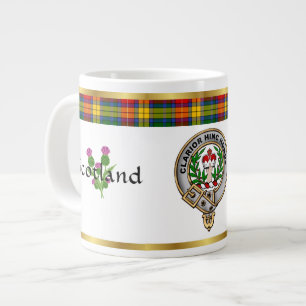 Grande Tasse Badge de clan Buchanan Tartan & Motto