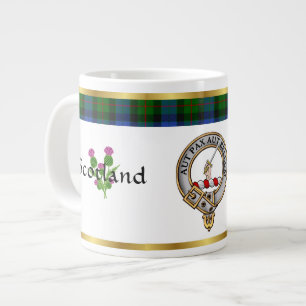 Grande Tasse Badge de clan d'armes Tartan & Motto