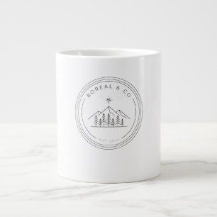 Grande Tasse Badge Édition Alpine Montagnes Pins Boussole