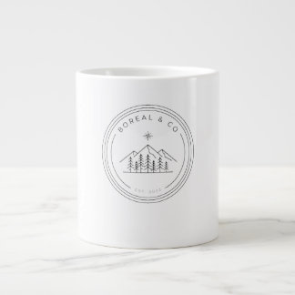 Grande Tasse Badge Édition Alpine Montagnes Pins Boussole