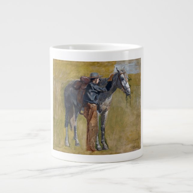 Grande Tasse Badlands américains : Vieux West Cowboy avec cheva (Devant)
