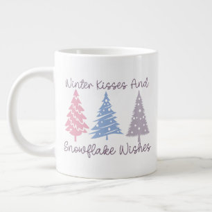 Grande Tasse Baisers d'hiver et wis de flocon