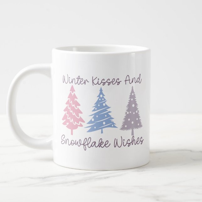 Grande Tasse Baisers d'hiver et wis de flocon (Gauche)