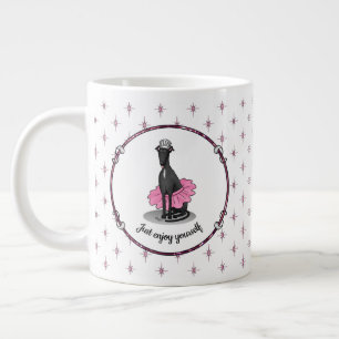 Grande Tasse Ballet Ballerina Princesse Greyhound Chig (noir)
