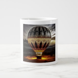 Grande Tasse Ballon à Air Chaud avec Design Baroque Intriqué