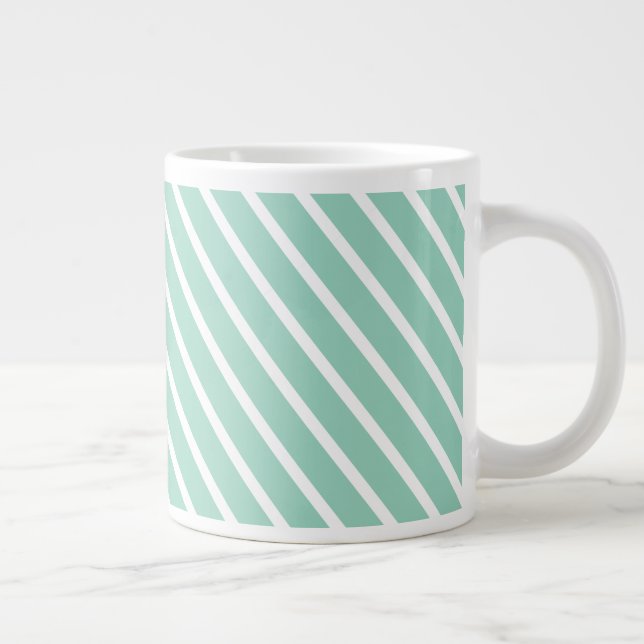 Grande Tasse Bande cascade Turquoise légère simple (Droite)