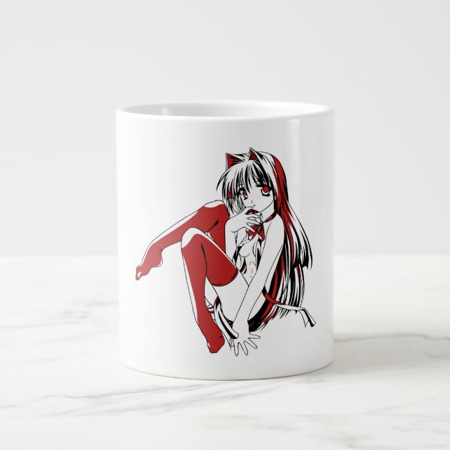 Grande Tasse Bandes dessinées R & B, Anime Loli Chat Feline Fou (Devant)