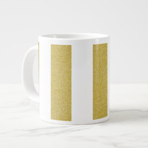 Grande Tasse Bandes d'or, Blancs, Motif rayé