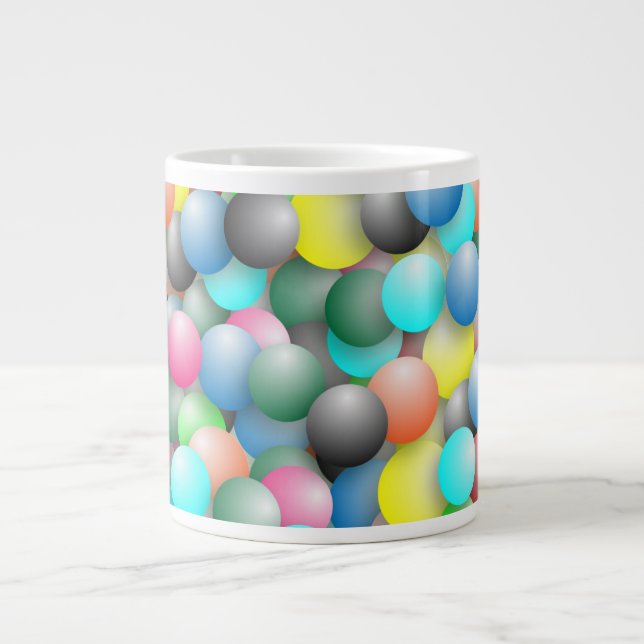Grande Tasse Bannière Ballons colorés (Devant)