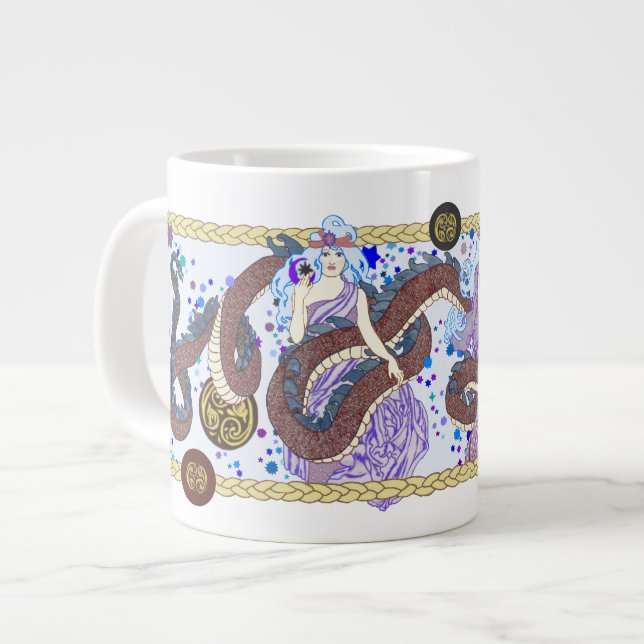 Grande Tasse Bannière céleste de dragon (Devant gauche)
