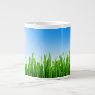 Grande Tasse Bannière verte et ciel