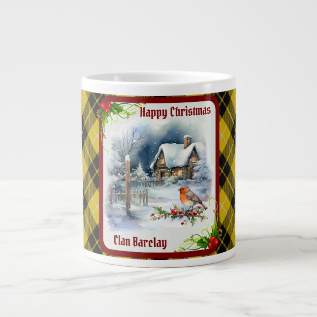 Grande Tasse Barclay Tartan & Robin Christmas (Devant)