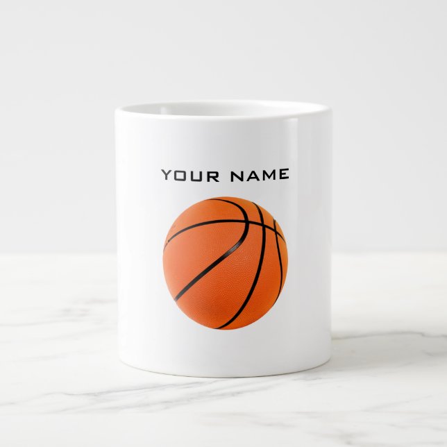Grande Tasse Basket-ball Votre nom (Devant)
