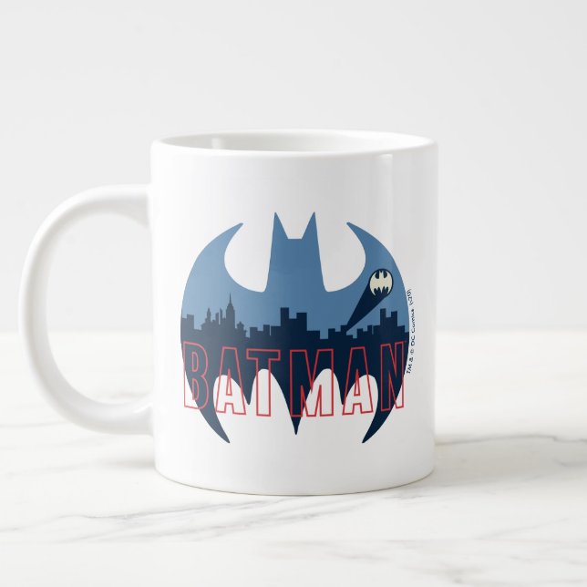 Grande Tasse Bat Logo With Gotham & Bat Signal (Gauche)