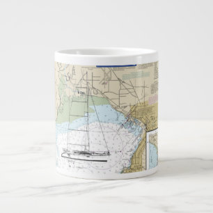 Grande Tasse Bateau à voile à café avec diagramme de navigation