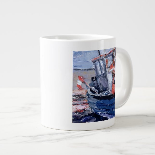 Grande Tasse Bateau avec la balise rouge (Devant droit)