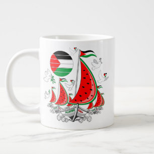 Grande Tasse Bateaux de la Flottille de la Liberté Mondiale à G
