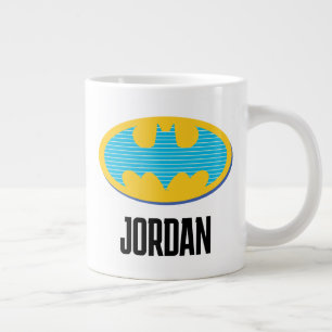 Grande Tasse Batman   Symbole Cyan Stripes