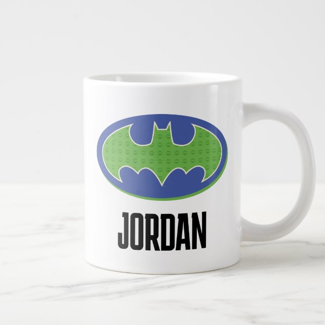 Grande Tasse Batman | Symbole pourpre et vert (Droite)