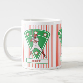 Grande Tasse Batterie de baseball personnalisée Star Rouge