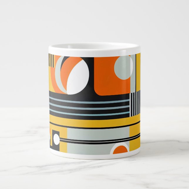 Grande Tasse Bauhaus Conception géométrique 01 Parfait Pour (Devant)