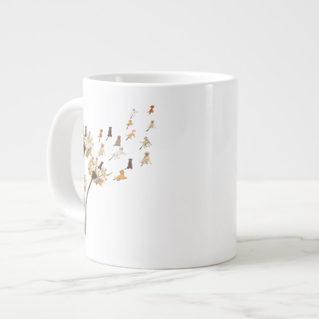 Grande Tasse Beagle Flower Fly Dandelion Amoureux de les chiens (Devant gauche)
