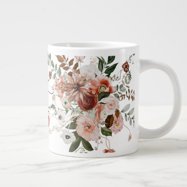Grande Tasse Beau Bouquet Floral d'été (Droite)
