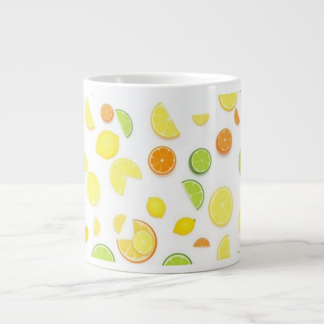 Grande Tasse Beau citron vert et jaune (Devant)