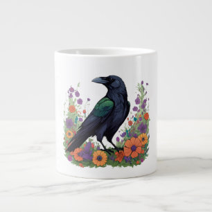Grande Tasse Beau corbeau noir