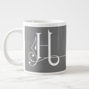 Grande Tasse Beau minimaliste élégant Monogramme H