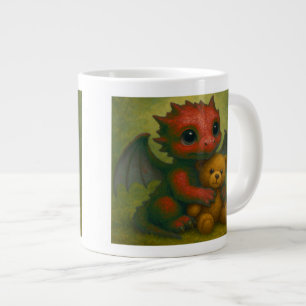 Grande Tasse Bébé rouge mignon avec ours en peluche