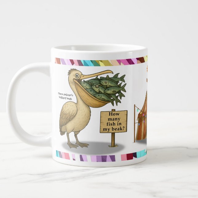 Grande Tasse Bec brillant de Pierre le pélican (Gauche)