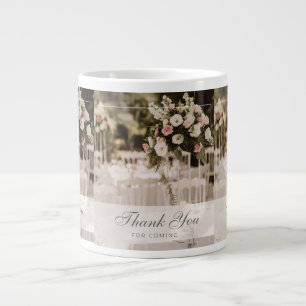 Grande Tasse Beige Pastel Élégant Merci souvenir