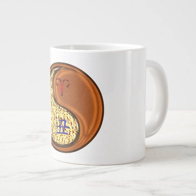 Grande Tasse Bélier & Bœuf de Bois (Devant droit)